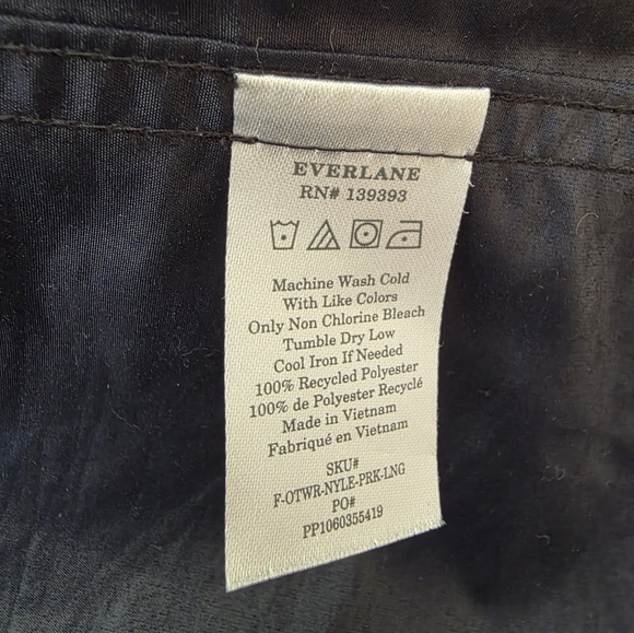 Everlane Navy ReNew Coat - Picture 10 of 11